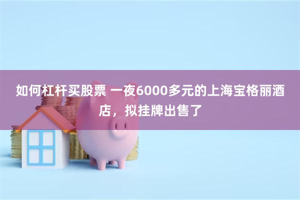 如何杠杆买股票 一夜6000多元的上海宝格丽酒店，拟挂牌出售了