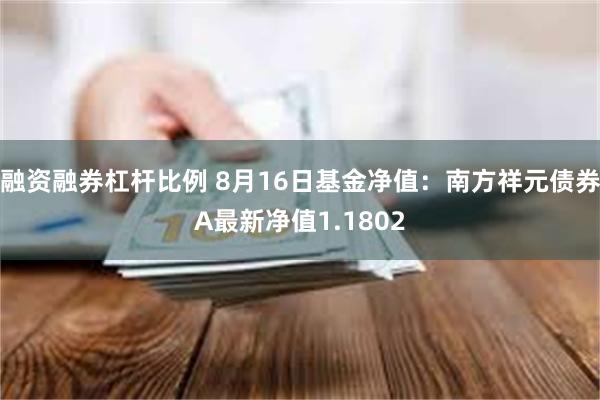 融资融券杠杆比例 8月16日基金净值：南方祥元债券A最新净值1.1802