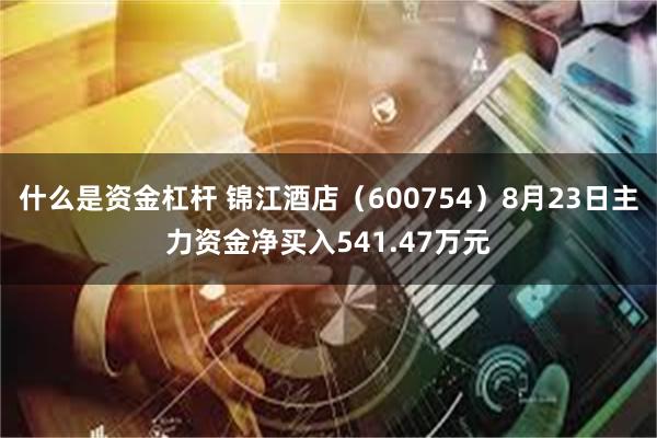 什么是资金杠杆 锦江酒店（600754）8月23日主力资金净买入541.47万元