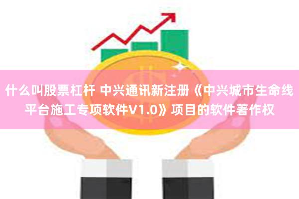 什么叫股票杠杆 中兴通讯新注册《中兴城市生命线平台施工专项软件V1.0》项目的软件著作权