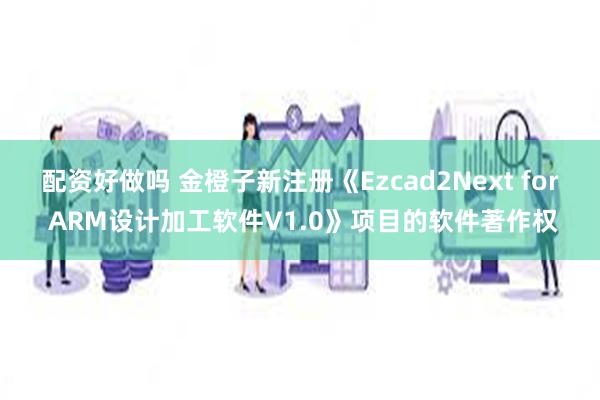 配资好做吗 金橙子新注册《Ezcad2Next for ARM设计加工软件V1.0》项目的软件著作权