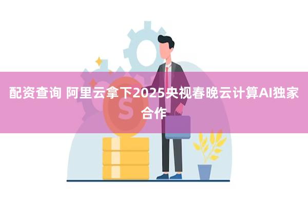 配资查询 阿里云拿下2025央视春晚云计算AI独家合作