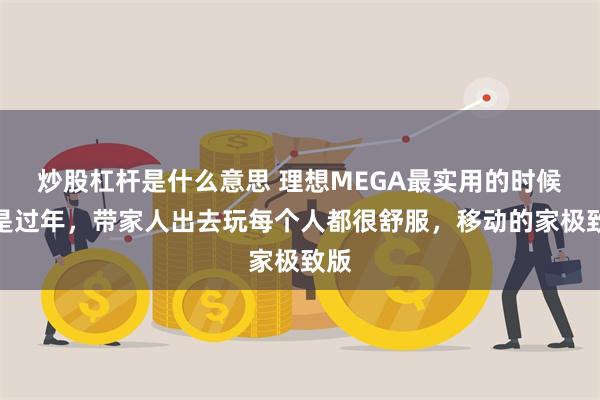 炒股杠杆是什么意思 理想MEGA最实用的时候就是过年，带家人出去玩每个人都很舒服，移动的家极致版