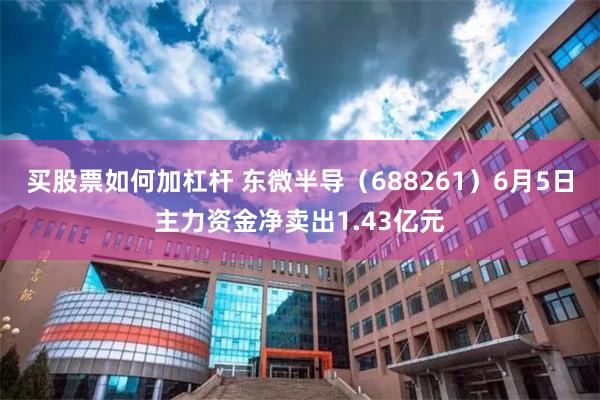 买股票如何加杠杆 东微半导（688261）6月5日主力资金净卖出1.43亿元