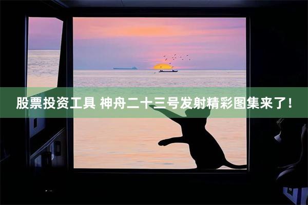 股票投资工具 神舟二十三号发射精彩图集来了！