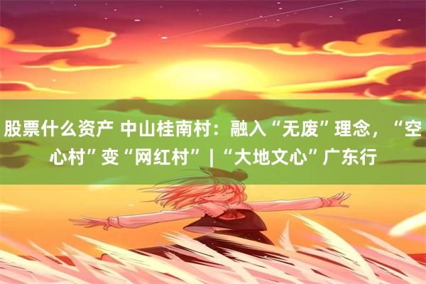 股票什么资产 中山桂南村：融入“无废”理念，“空心村”变“网红村” | “大地文心”广东行